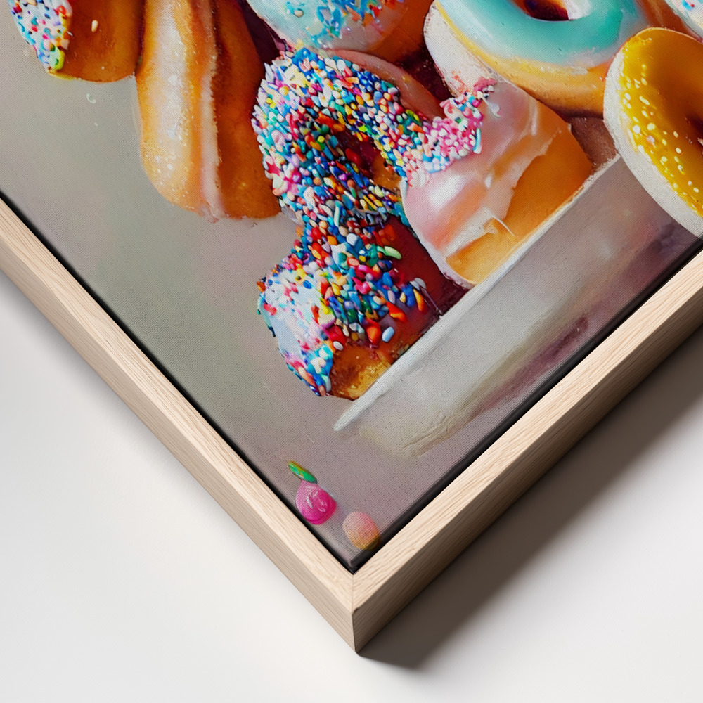 Canvas print - Donuts! frame close up