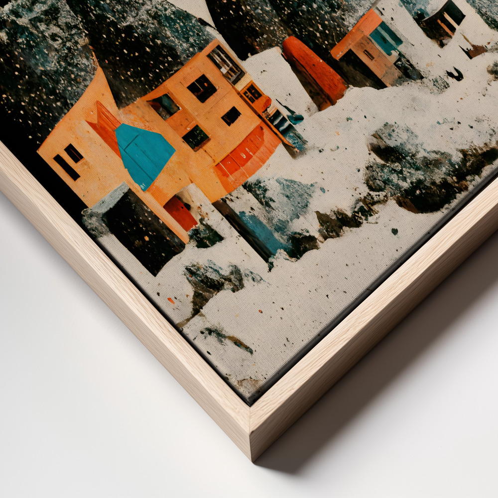 Canvas print - Fairy Village frame close up