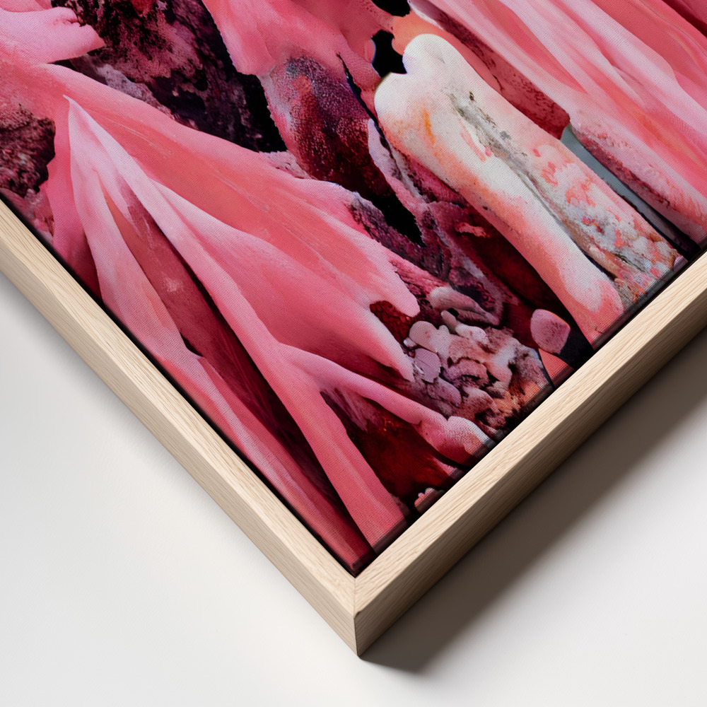 Canvas print - Textile Mountains frame close up