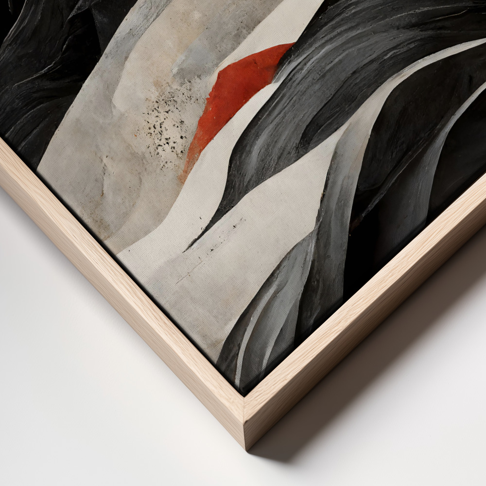 Canvas print - Red Mountains frame close up