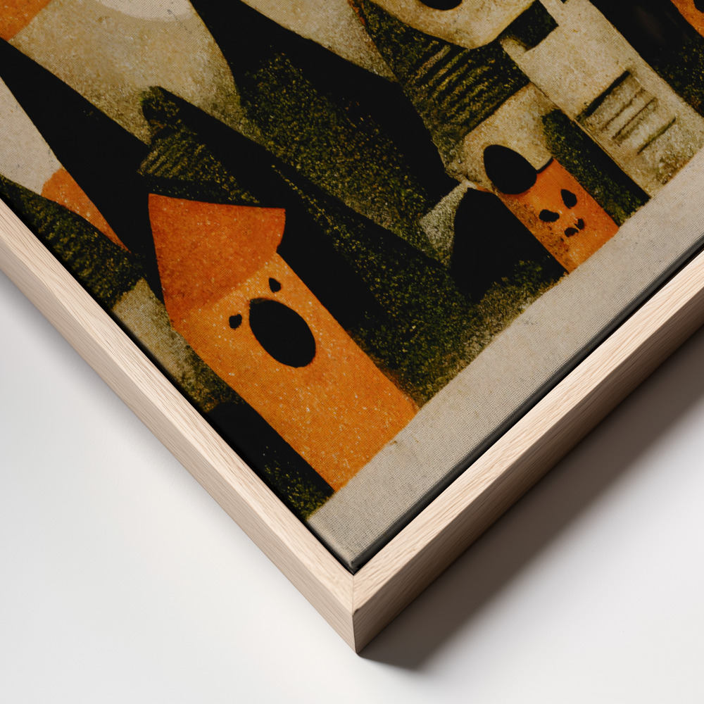 Canvas print - Spooky Wooky Village frame close up