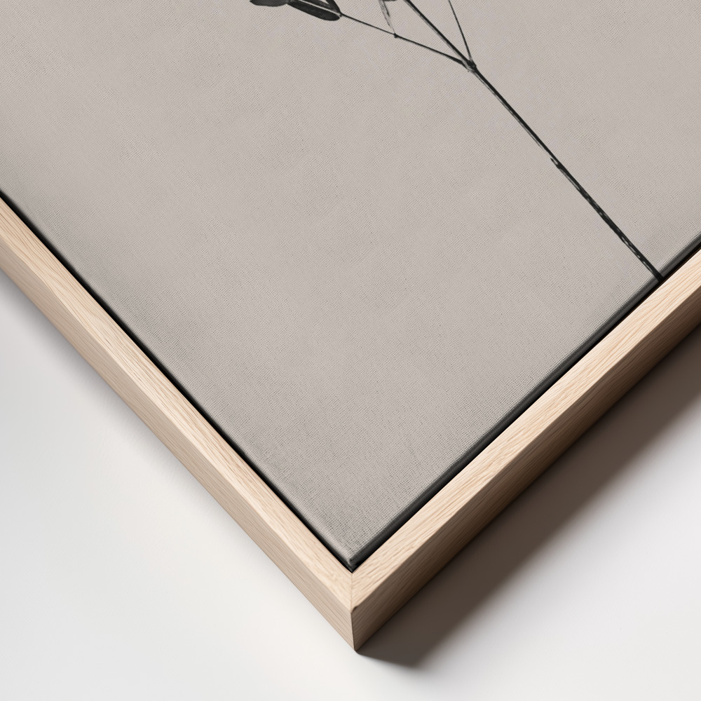 Canvas print - Inky Botanical frame close up