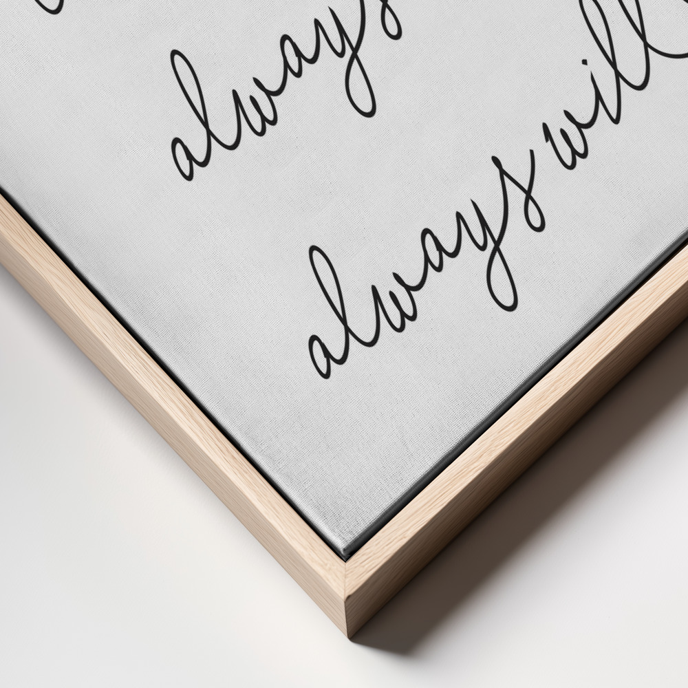 Canvas print - Love Note frame close up