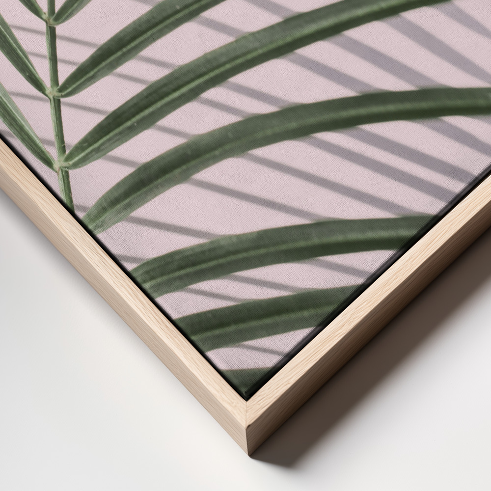 Canvas print - Palm Leaf Shadow frame close up