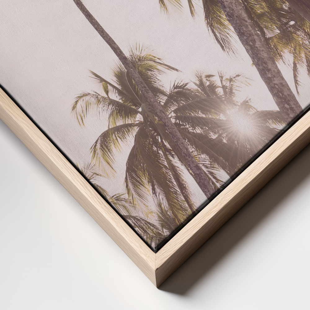 Canvas print - Blush Palm Trees frame close up