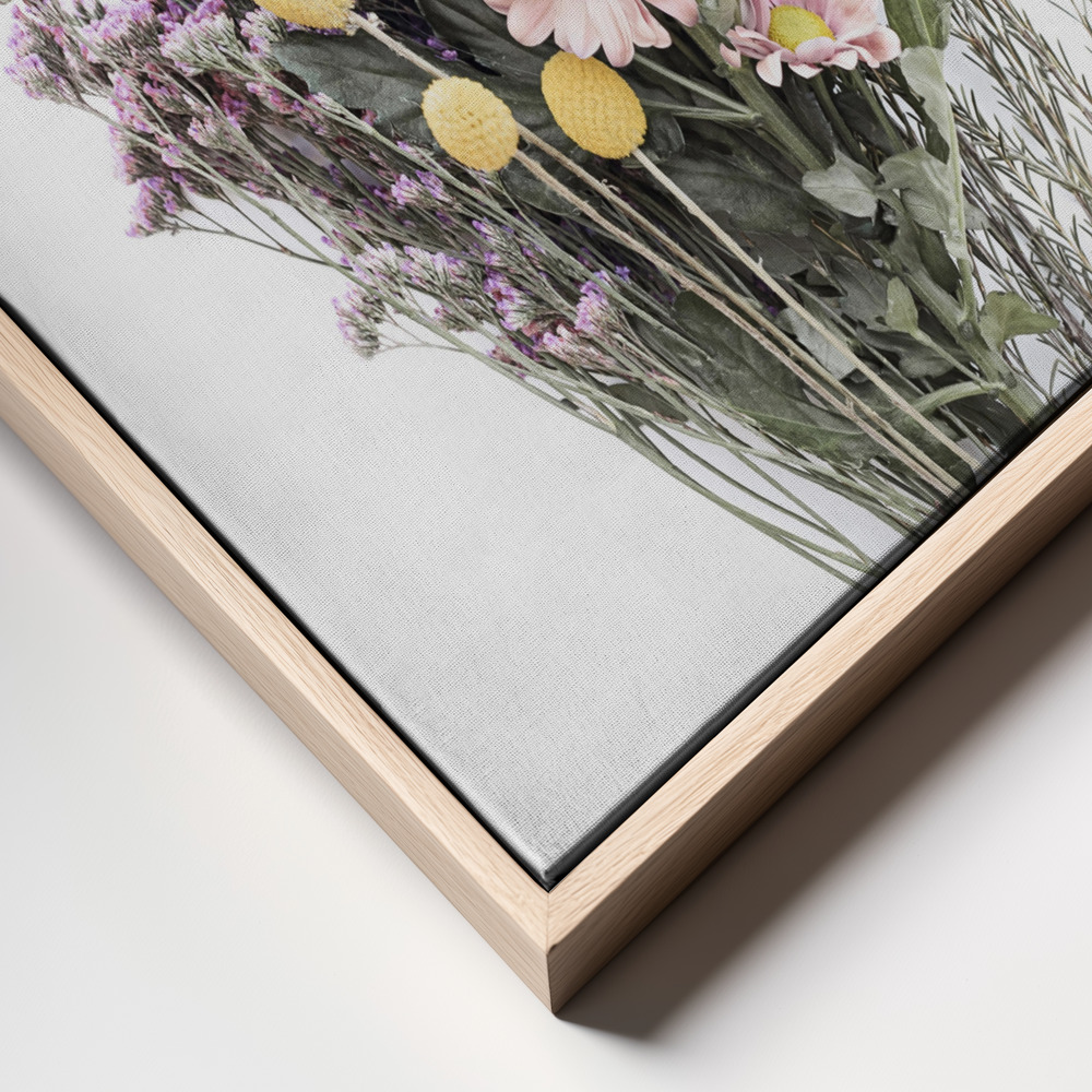 Canvas schilderi - Wildflowers frame close up - natuurlijk frame