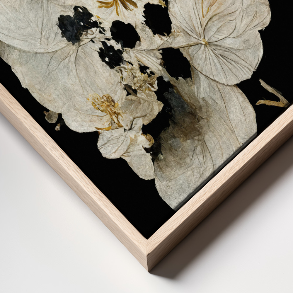 Canvas print - Beige Dry Flowers frame close up