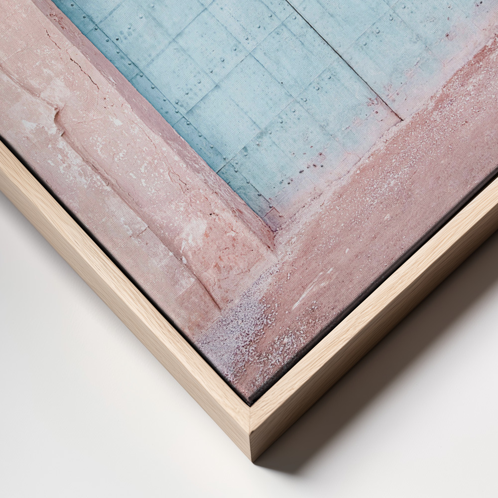 Canvas print - Turquoise Door frame close up
