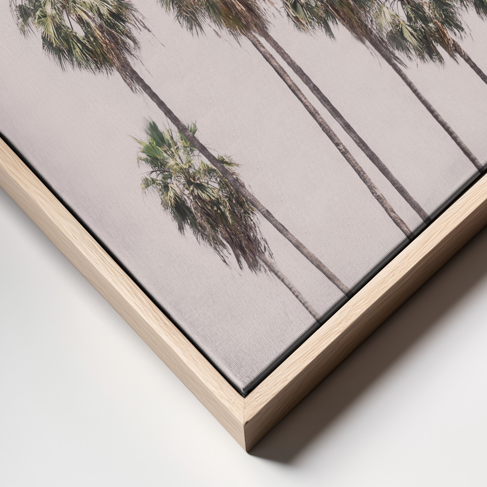 Canvas print - Blush Palms frame close up