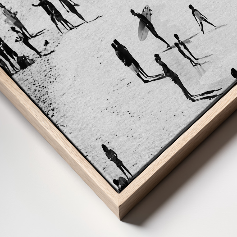 Canvas print - Beach Silhouettes frame close up