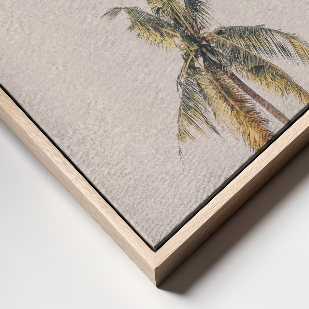 Canvas print - Tropical Palms frame close up