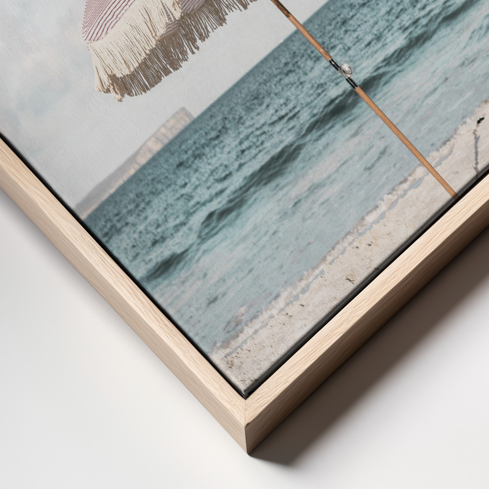 Canvas print - Pink Umbrella frame close up