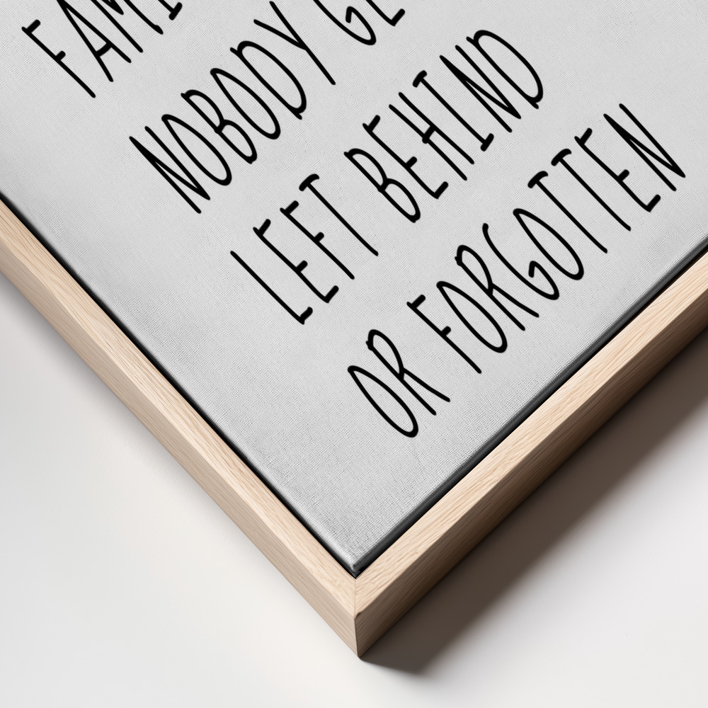 Canvas print - OHANA Means Family frame close up