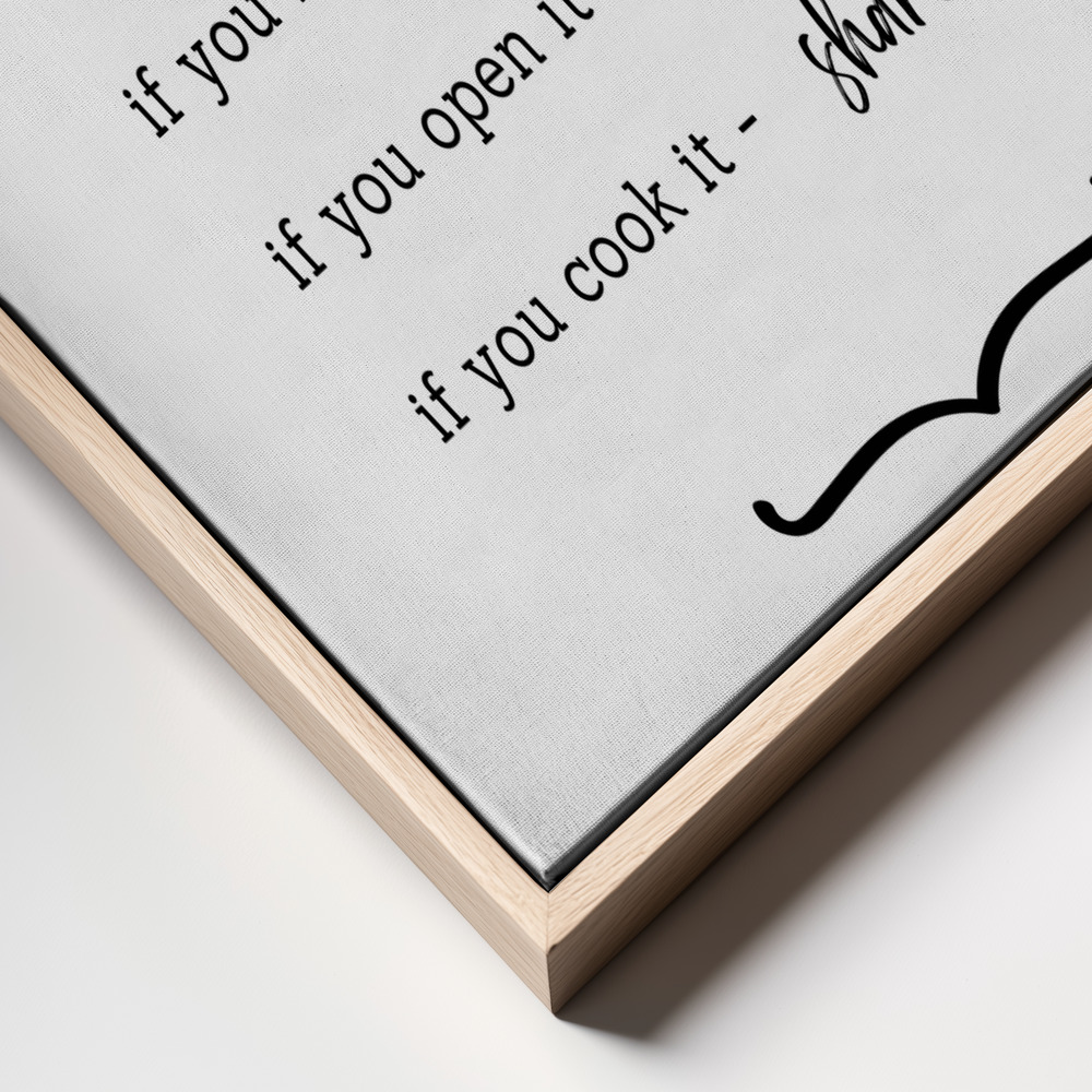 Canvas print - Kitchen Rules frame close up