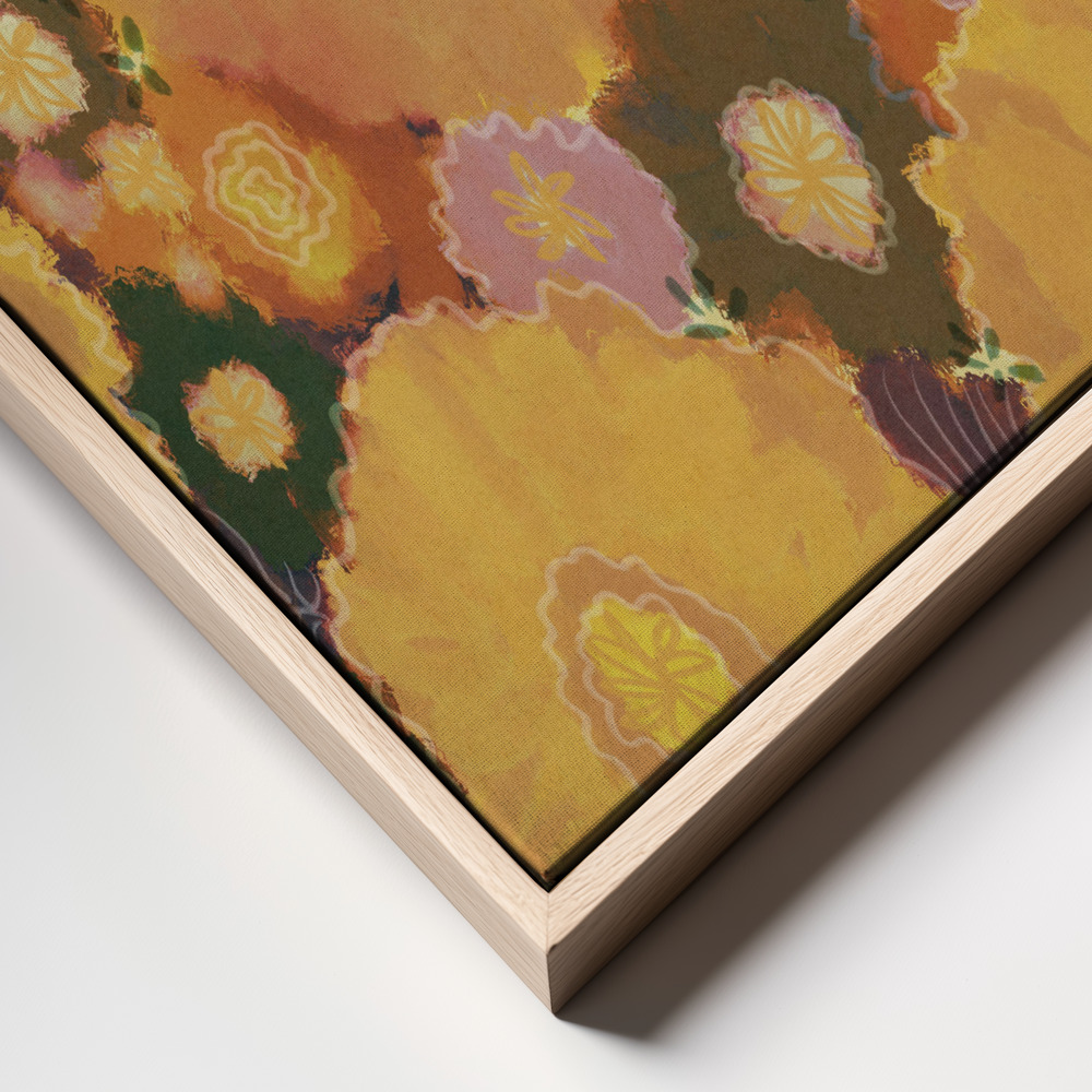 Lærred - Magic Garden ramme nærbillede - naturlig ramme