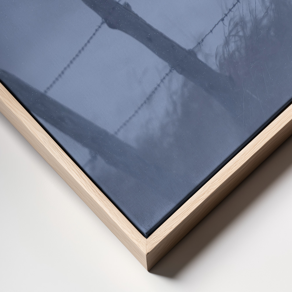 Lærred - in the snow storm ramme nærbillede - naturlig ramme