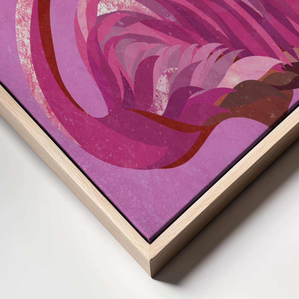 Canvas print - Magenta Metallic Flamingo frame close up