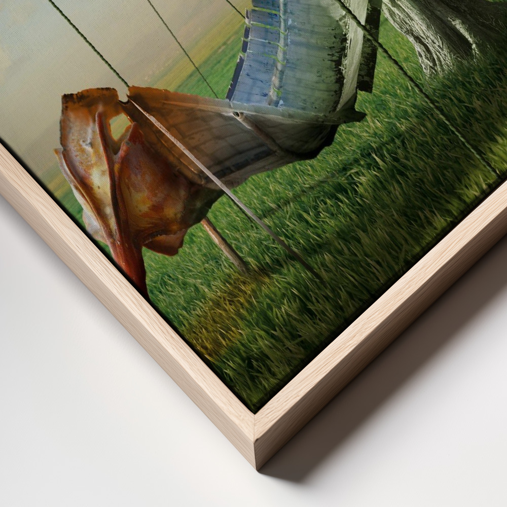 Canvas schilderi - The strange garden frame close up - natuurlijk frame