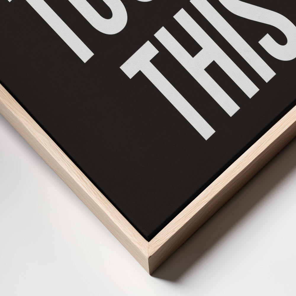 Canvas print - You can't touch this frame close up