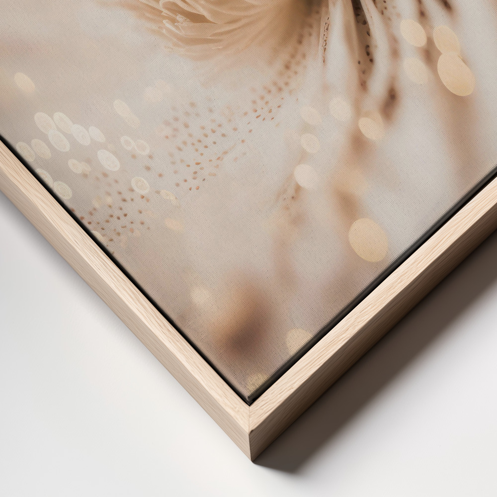 Canvas print - Beige Coral Flower frame close up