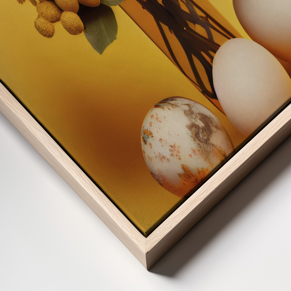 Canvas print - Easter Bouquet frame close up - natural frame