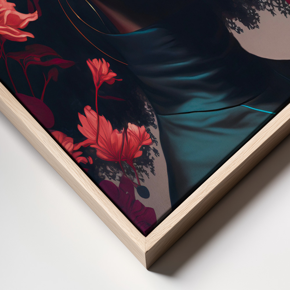 Canvas print - Goddess Of The Flowers frame close up