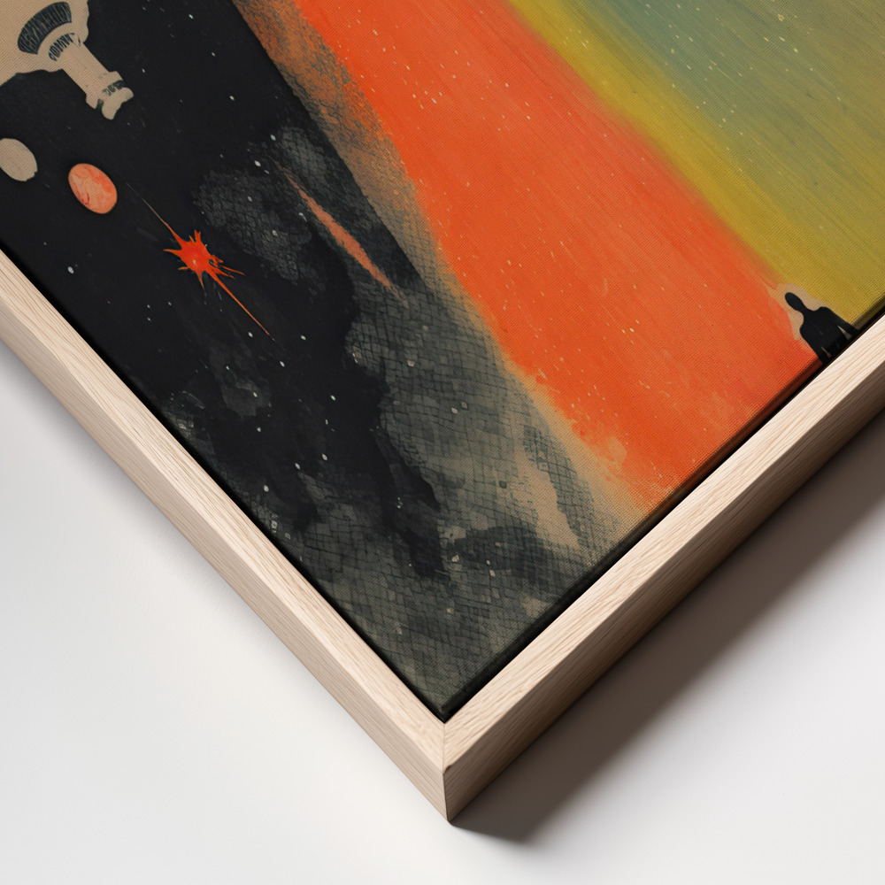 Canvas schilderi - Invasion frame close up - natuurlijk frame