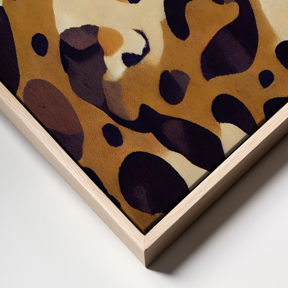 Toile - Leo Pattern cadre en gros plan - cadre naturel