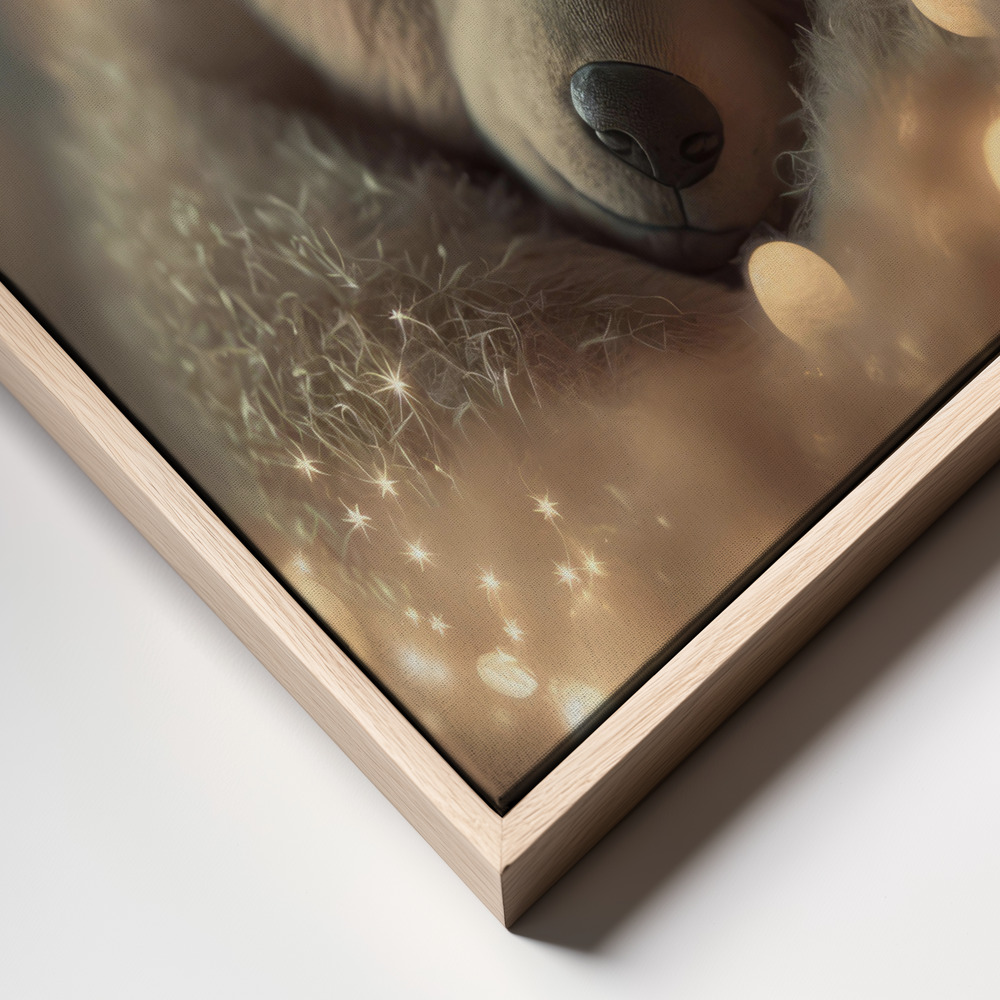 Canvas print - My Sleeping Teddy frame close up