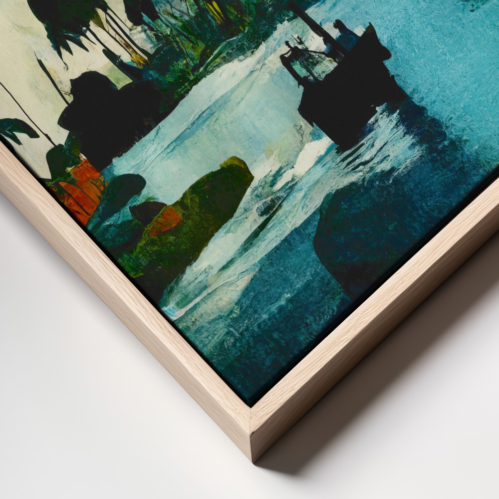 Canvas schilderi - Welcome To The Jungle frame close up - natuurlijk frame