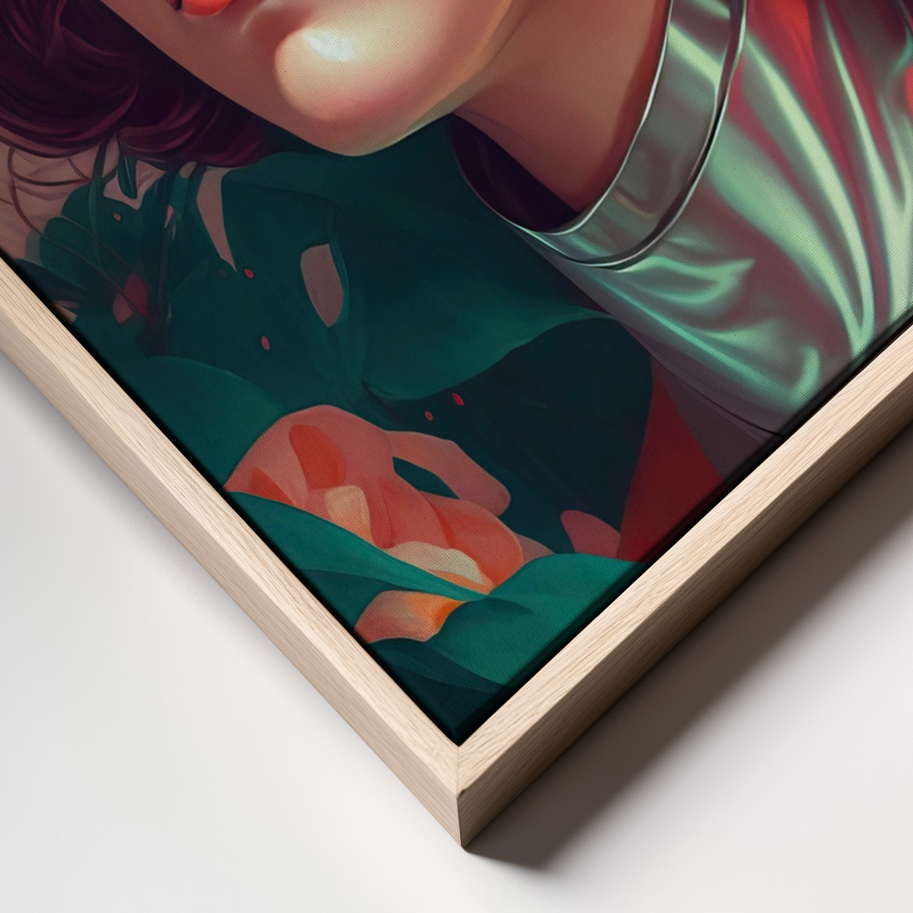 Canvas print - Retro Future Portrait frame close up