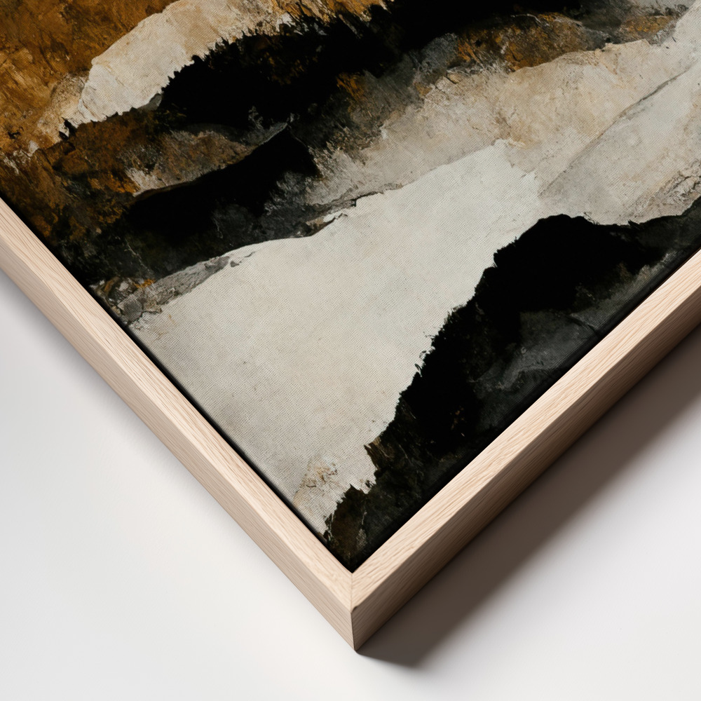 Canvas print - Ochre And Beige Mountains frame close up