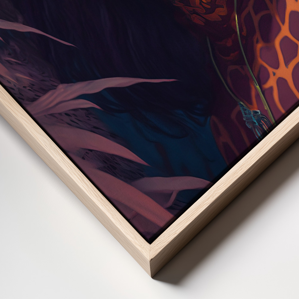 Canvas print - Shy Beauty frame close up - natural frame