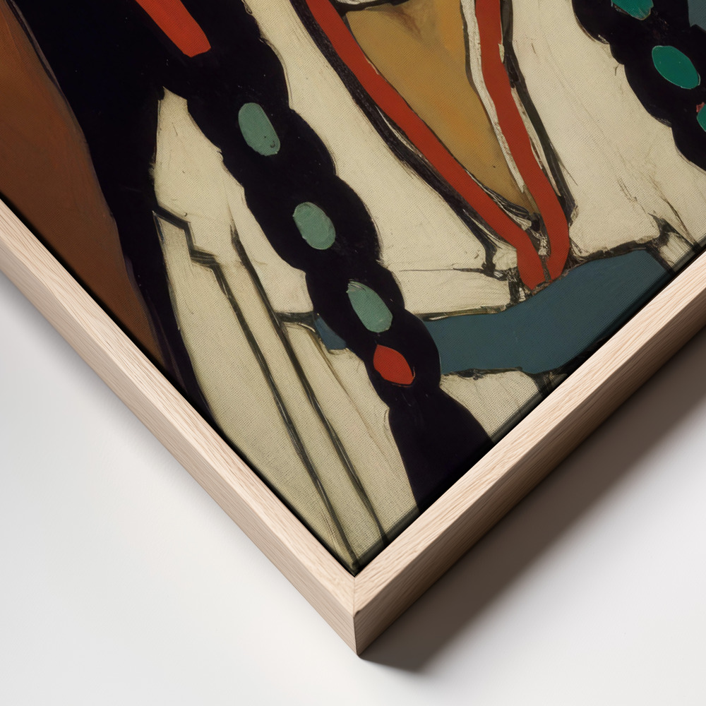 Canvas print - The Daughter Of Ashok frame close up - natural frame