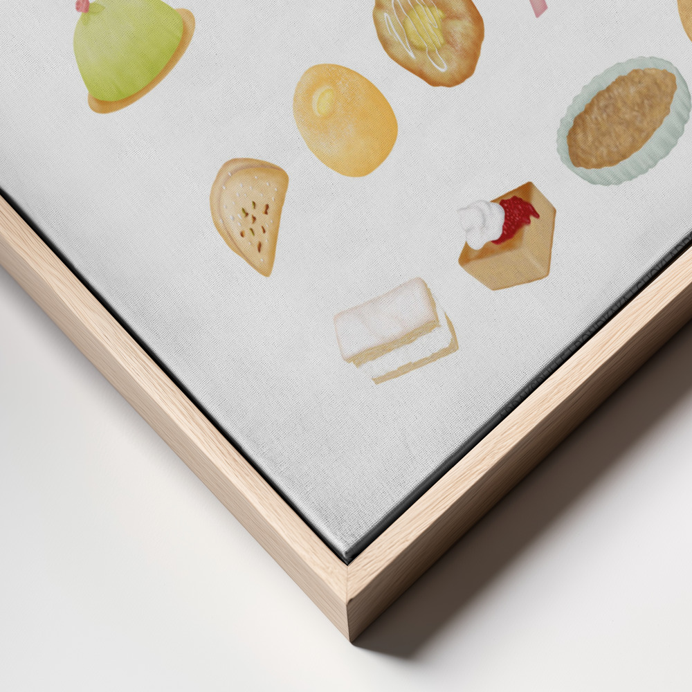 Canvas print - FIKA A-Ö frame close up