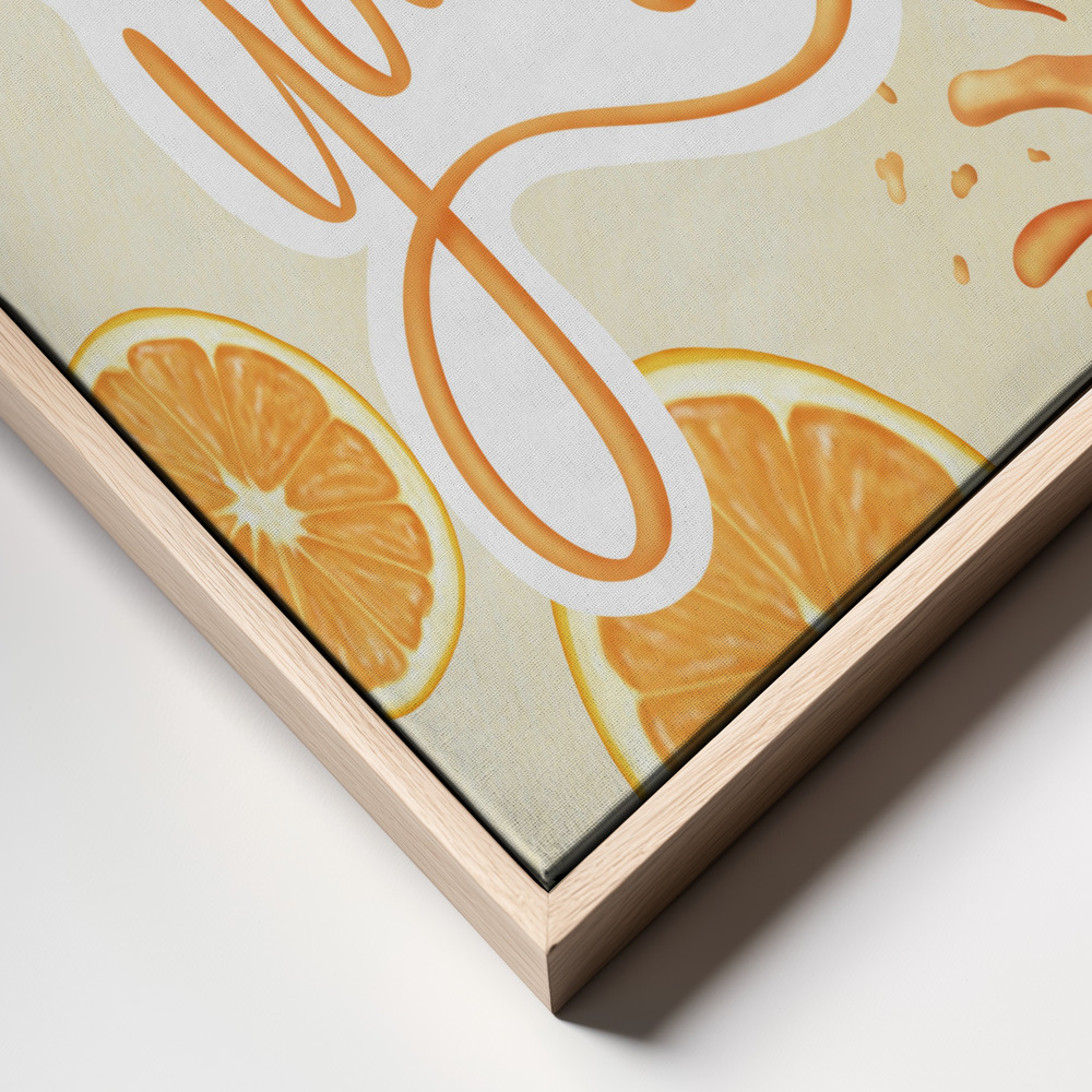 Canvas print - Juice be Yourself frame close up