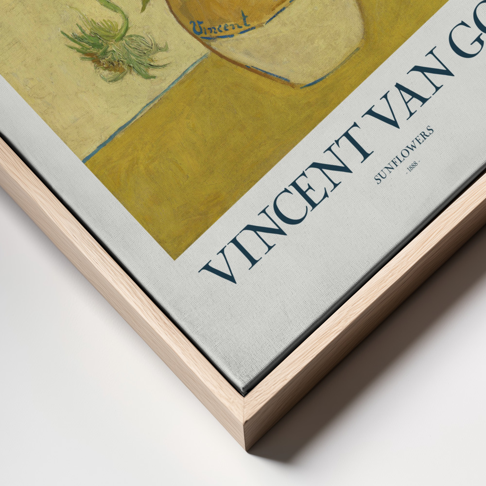 Canvas print - Sunflowers frame close up