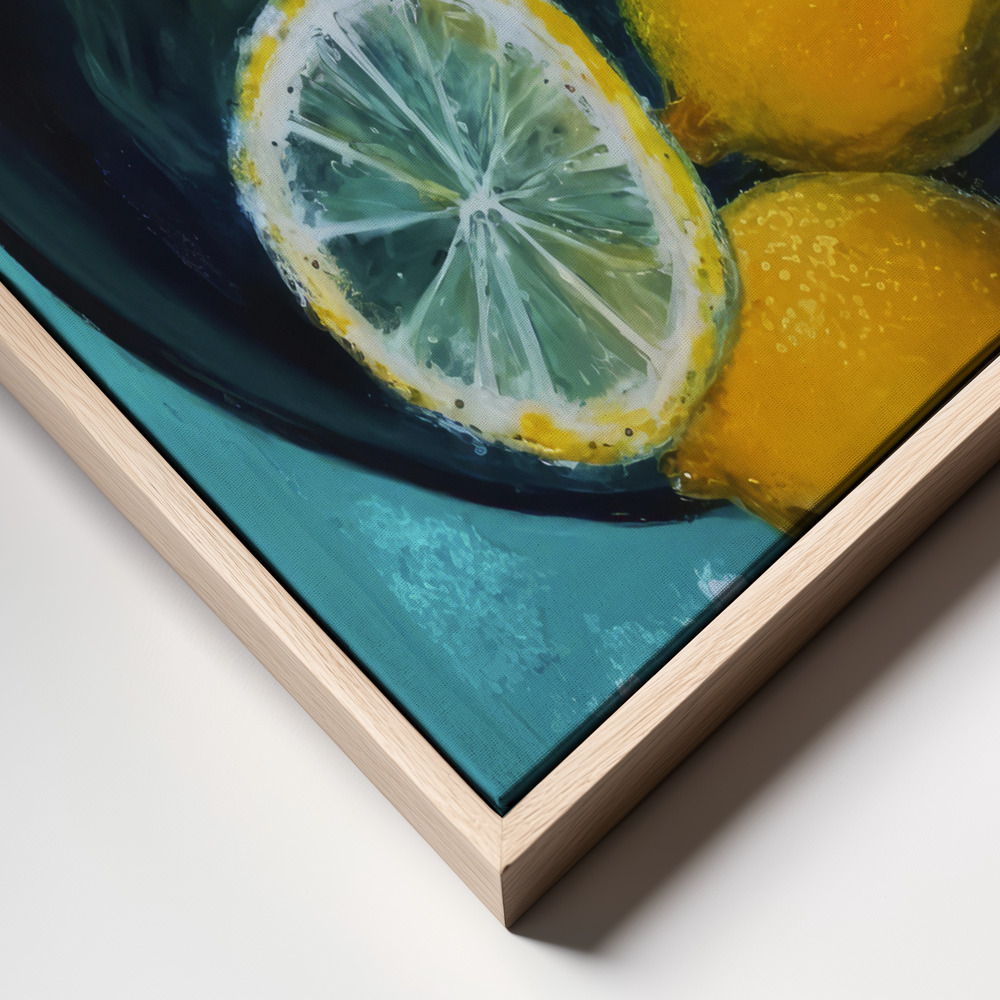 Canvas schilderi - A Fishplate frame close up - natuurlijk frame