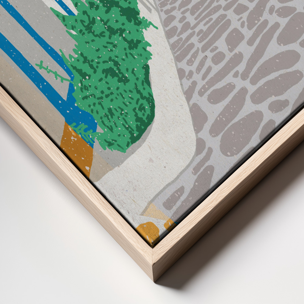 Canvas schilderi - A Street in Greece frame close up