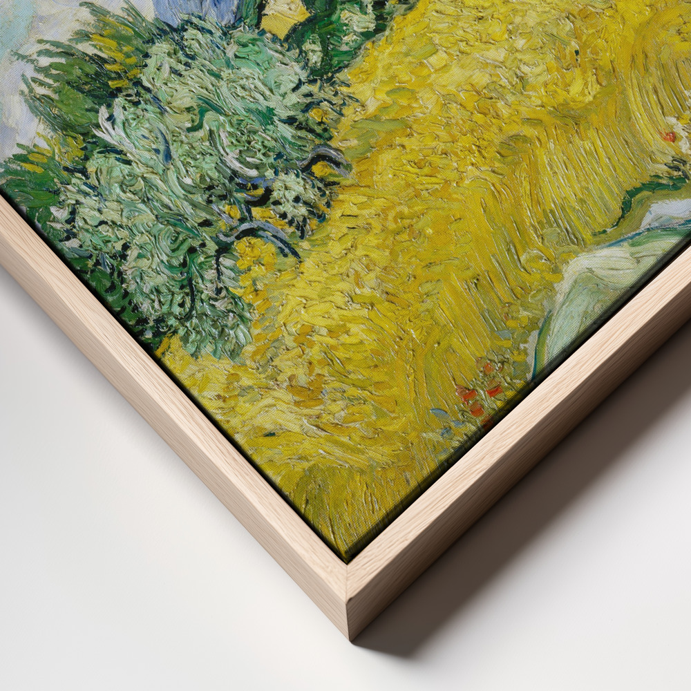 Canvas print - Wheat Field With Cypresses frame close up