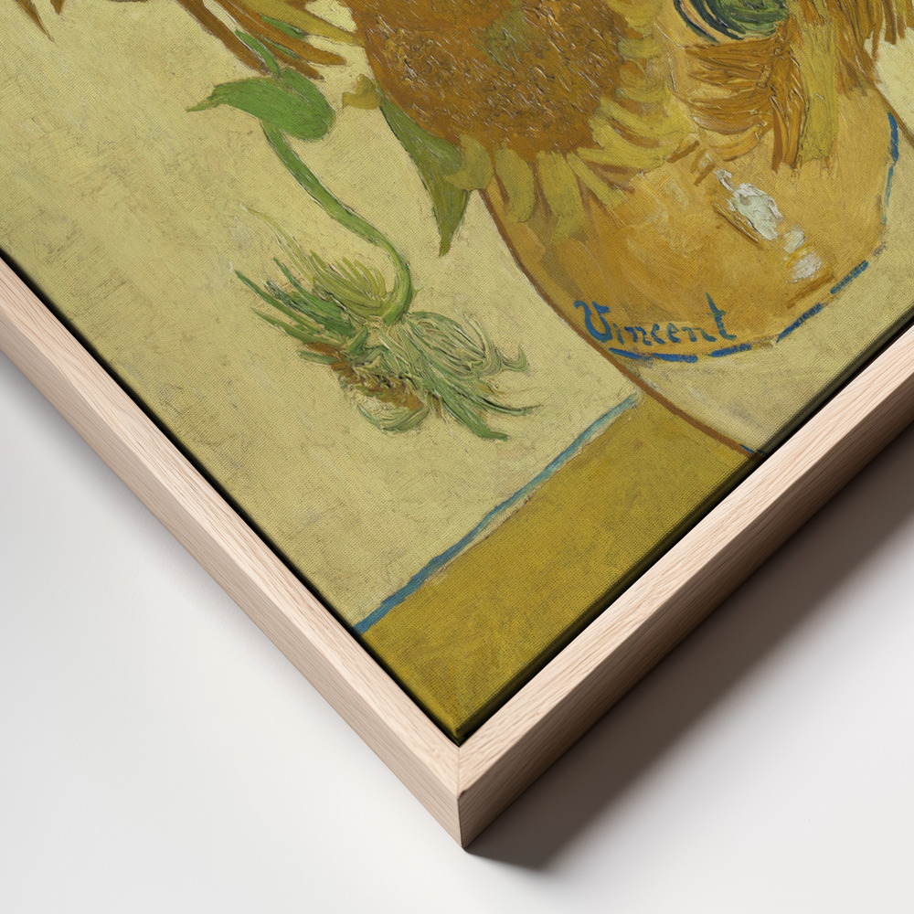 Canvas print - Sunflowers frame close up