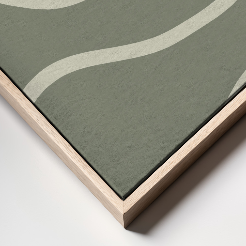Canvas print - Green Lines 02 frame close up