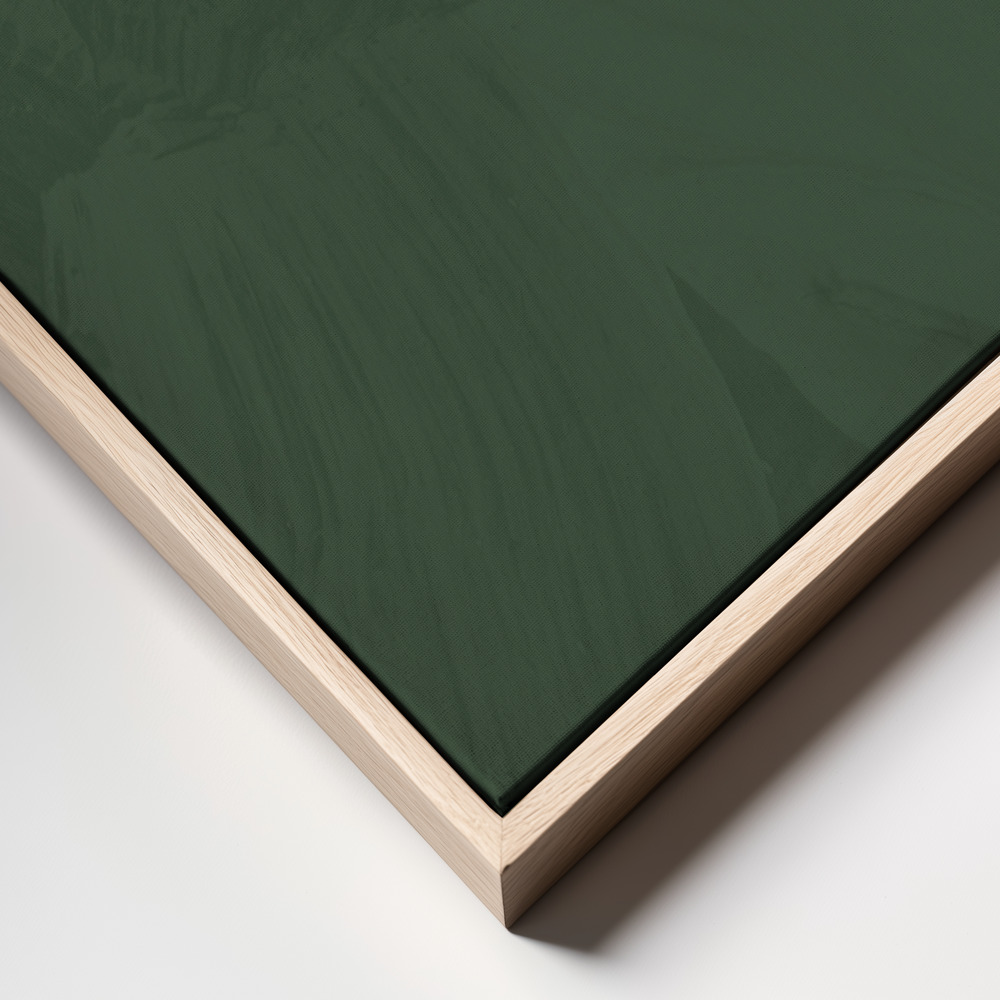 Canvas taulu - Green Abstract kehys lähikuva - luonnollinen kehys