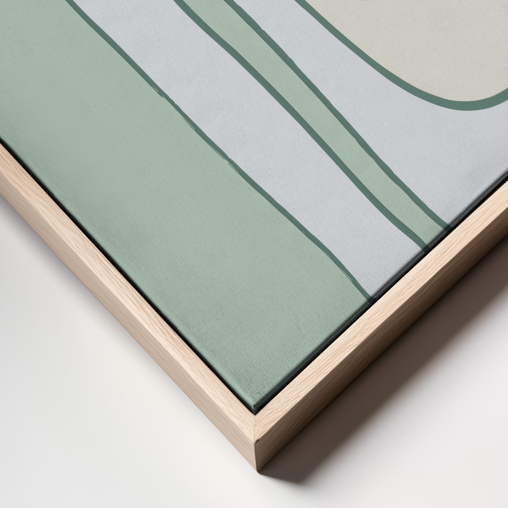 Canvas print - Shoe Green frame close up