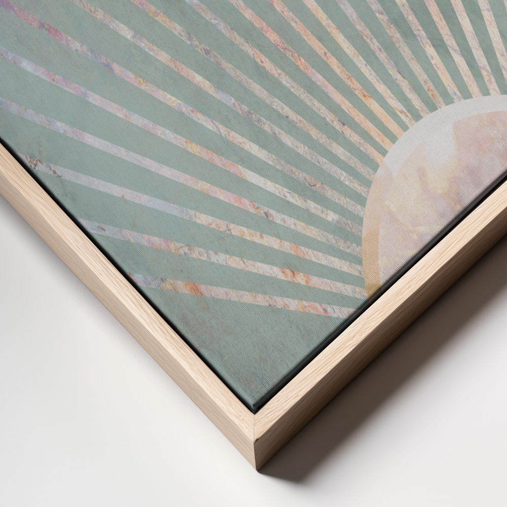 Canvas print - Sage Green Boho Sun frame close up