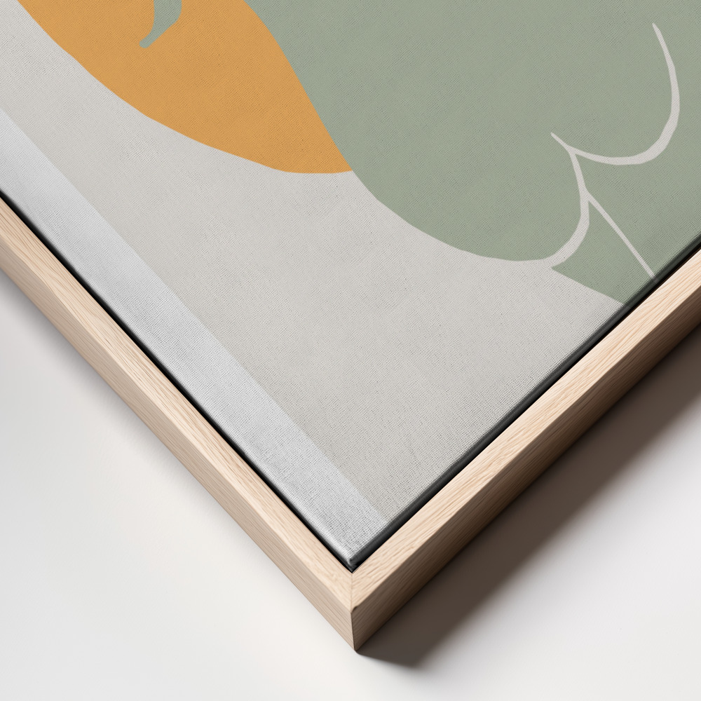 Canvas schilderi - Green Woman frame close up - natuurlijk frame