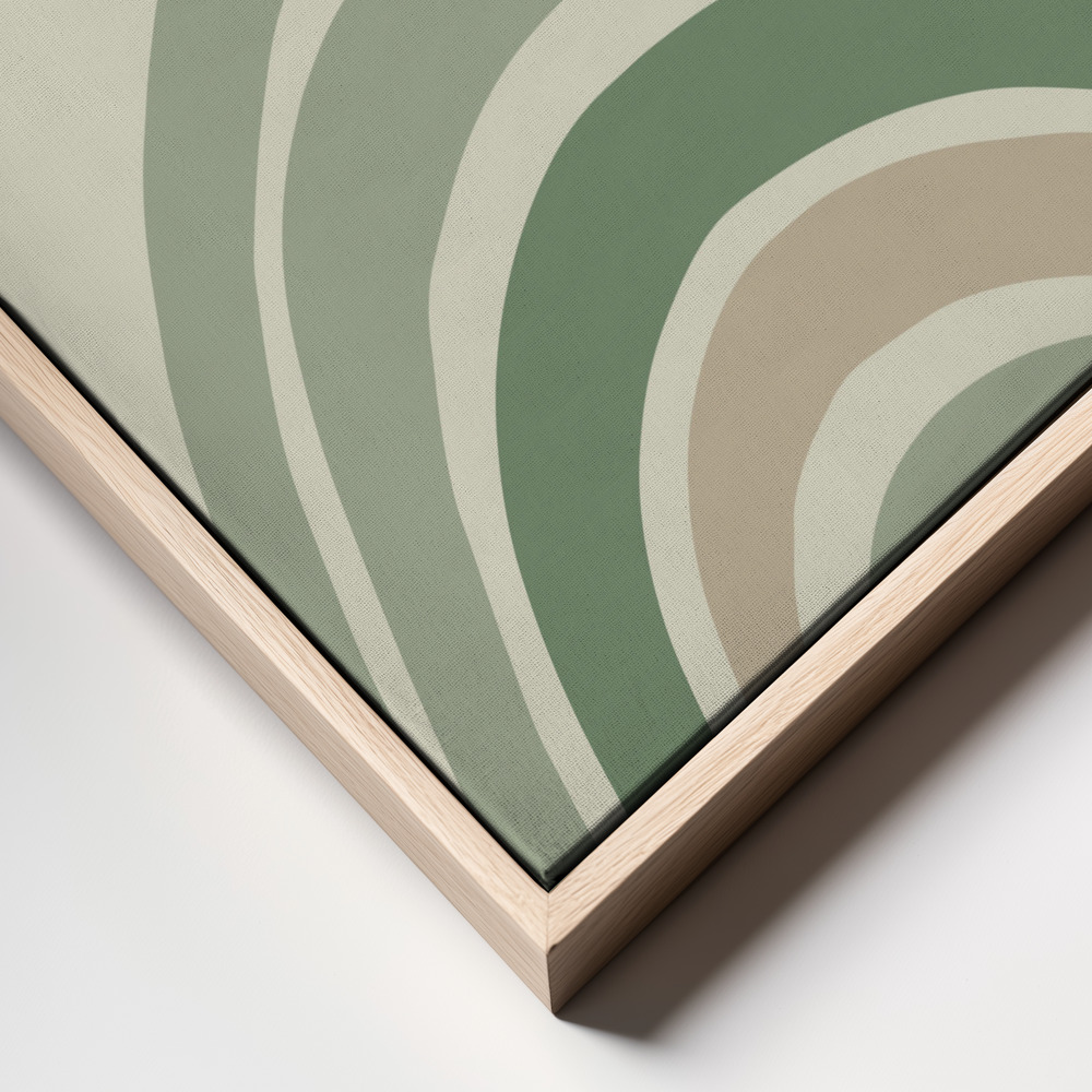 Canvas schilderi - Green Rainbow frame close up - natuurlijk frame