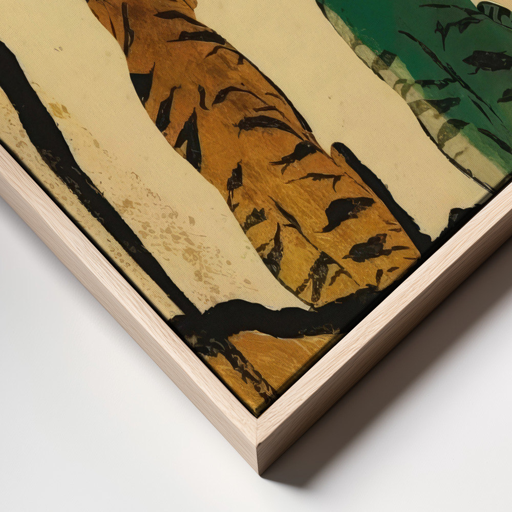 Canvas print - Resting Tigers frame close up