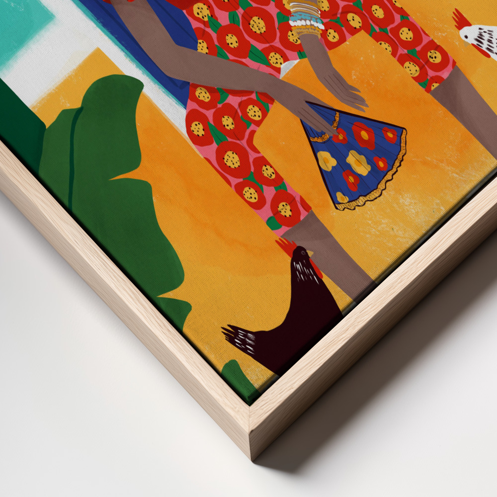 Canvas print - Femm au cigare frame close up