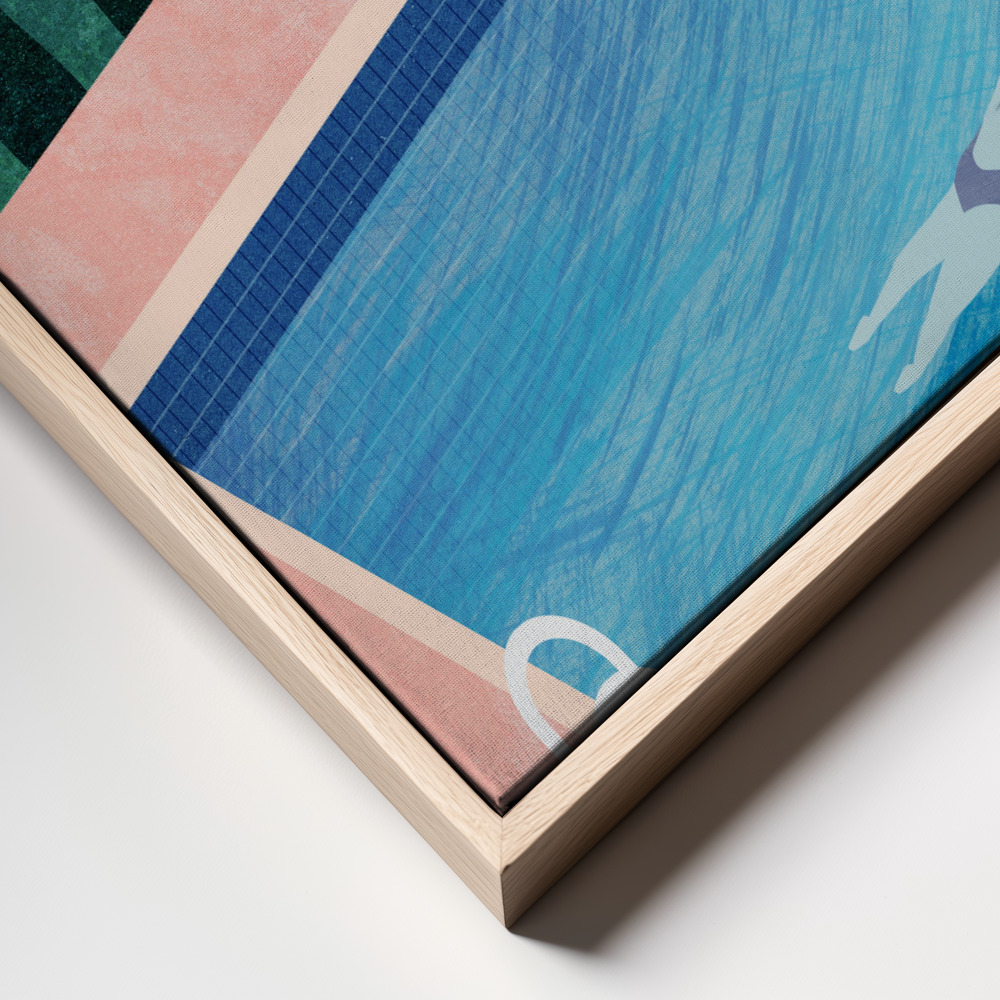 Leinwandbild - Swimming Pool ii frame close up